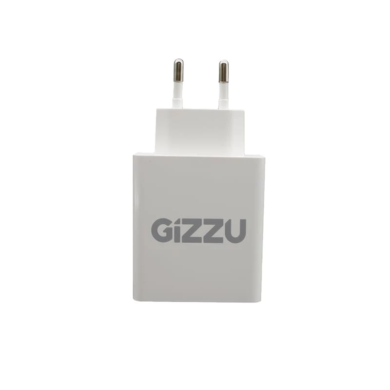 GIZZU 36W USB-C PD & QC3.0 Dual Port Wall Charger - White