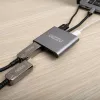 Gizzu 4-in-1 Type-C to Dual HDMI Hub USB-C Multiport Adapter with Dual 4K HDMI, USB 3.0, 100W PD, MST, Space Grey