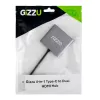 Gizzu 4-in-1 Type-C to Dual HDMI Hub USB-C Multiport Adapter with Dual 4K HDMI, USB 3.0, 100W PD, MST, Space Grey