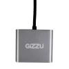 Gizzu 4-in-1 Type-C to Dual HDMI Hub USB-C Multiport Adapter with Dual 4K HDMI, USB 3.0, 100W PD, MST, Space Grey