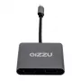 Gizzu 4-in-1 Type-C to Dual HDMI Hub USB-C Multiport Adapter with Dual 4K HDMI, USB 3.0, 100W PD, MST, Space Grey
