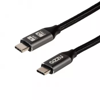 GIZZU 60W 5Gbps USB-C to USB-C Cable 2m Black