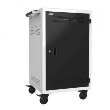 Gizzu GCT36AC 36-Bay AC Charging Trolley – Lockable Steel Cart with Surge Protection & Cooling Fan