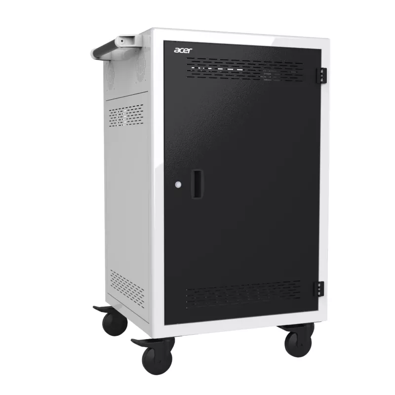 Gizzu GCT36AC 36-Bay AC Charging Trolley – Lockable Steel Cart with Surge Protection & Cooling Fan