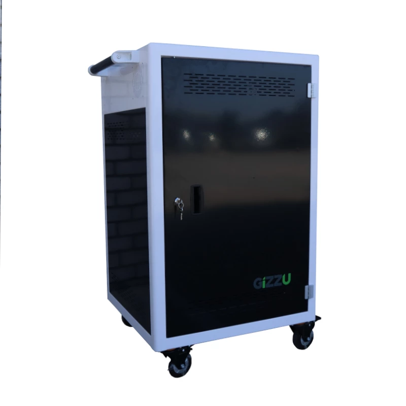 Gizzu GCT36AC 36-Bay AC Charging Trolley – Lockable Steel Cart with Surge Protection & Cooling Fan