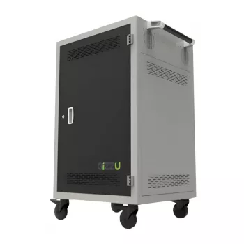 Gizzu GCT36AC 36-Bay AC Charging Trolley – Lockable Steel Cart with Surge Protection & Cooling Fan