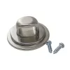 GIZZU Laptop Lock Plate - Universal Security Anchor for Kensington Locks, Adhesive Zinc Alloy, Silver