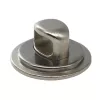 GIZZU Laptop Lock Plate - Universal Security Anchor for Kensington Locks, Adhesive Zinc Alloy, Silver