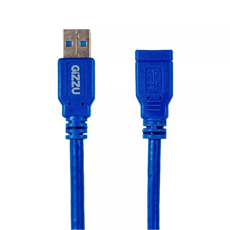 Gizzu USB 3.0 Extension Cable 2m – 5Gbps, Male to Female, Black
