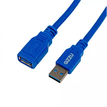 Gizzu USB 3.0 Extension Cable 2m – 5Gbps, Male to Female, Black