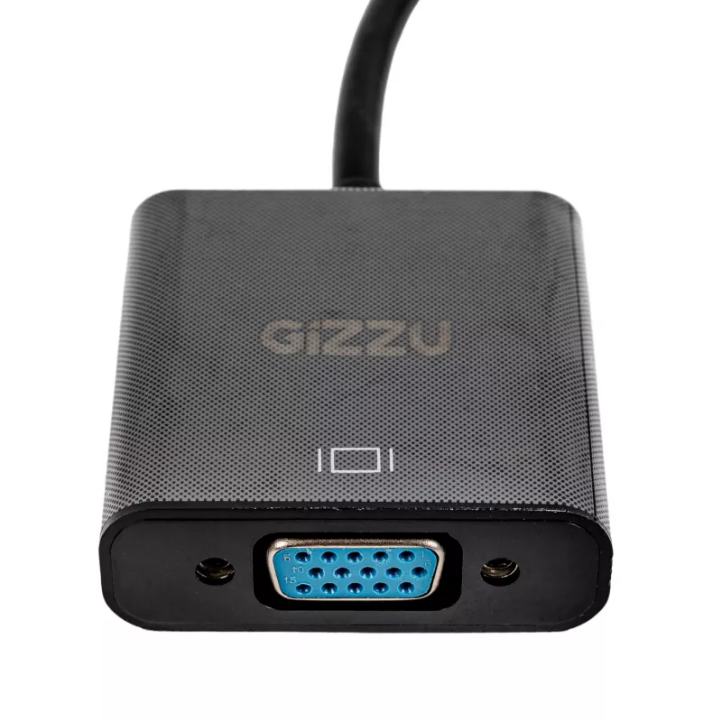 Gizzu USB 3.0 to VGA Adapter – Full HD 1080p External Video Converter, USB-A Male to VGA Female, Bus-Powered, Black