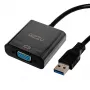 Gizzu USB 3.0 to VGA Adapter – Full HD 1080p External Video Converter, USB-A Male to VGA Female, Bus-Powered, Black