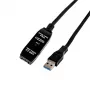 Gizzu USB 3.0 Active Extension Cable 10m 5Gbps Repeater with Signal Booster USB-A Male to Female Bus-Powered Black