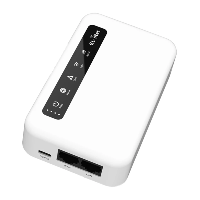 GL.iNet Puli 4G LTE Portable Router with 5000mAh Battery, OpenWrt, VPN, Wi-Fi 4, 2x Ethernet, USB, MicroSD, Black