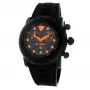 GLAM ROCK GR61114 Women's Quartz Analog Watch 46mm Stainless Steel Black Dial Leather Strap