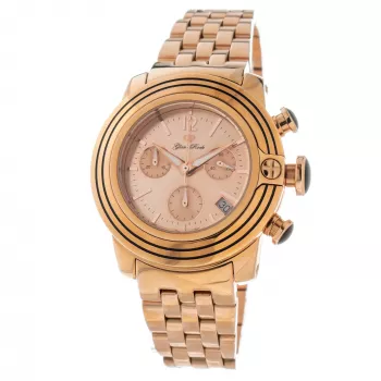 GLAM ROCK Woman GR31112 40mm Swiss Quartz Chronograph Watch White Leather