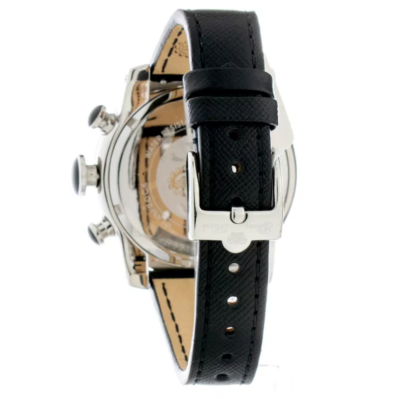 GLAM ROCK Women's Swiss Quartz Watch GR32118 44mm Black Leather