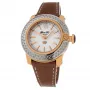 GLAM ROCK Women's Watch GR31007D 40mm Swiss Quartz Stainless Steel White Mother of Pearl Dial White Leather Strap