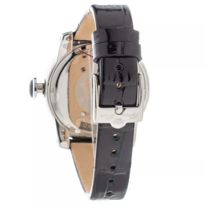 GLAM ROCK Women's Watch GR32018-BB (44mm) - Swiss Quartz, Black Ceramic Bezel, Silicone Strap