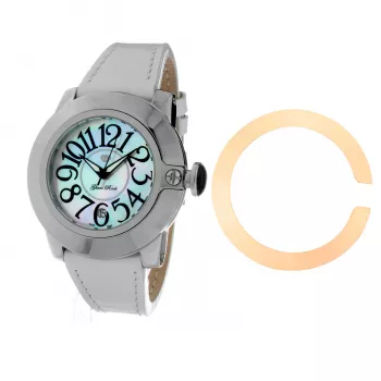 GLAM ROCK Women's Watch GR32050 44mm Swiss Quartz Chronograph White Silicone Strap