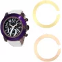 GLAM ROCK Women's Watch GR32112 (44mm) - Swiss Quartz, White Ceramic Bezel, Silicone Strap