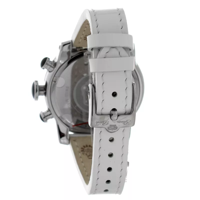 GLAM ROCK Women's Watch GR32153 44mm Swiss Quartz White Mother of Pearl Dial White Leather Strap