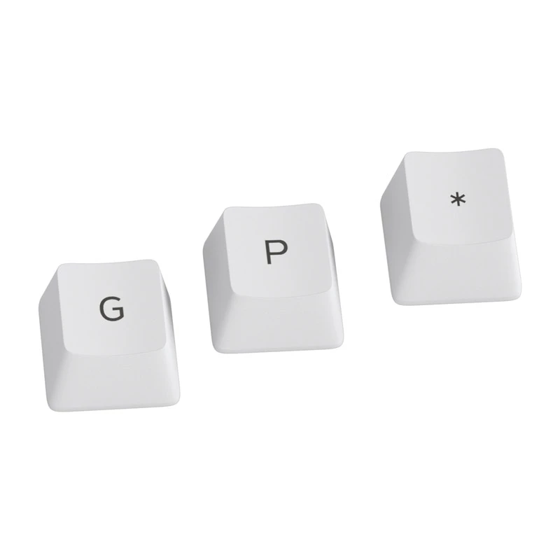 Glorious GPBT Keycaps - 115 PBT Keycaps, ISO, ES Layout, Arctic White