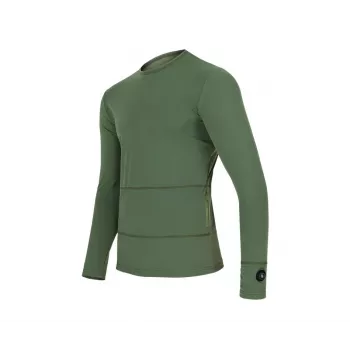 Glovii GJ1CM Heated Base Layer Top Crew Neck Long Sleeve Black