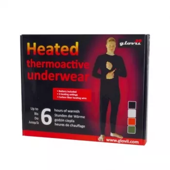 Glovii GJ1RL Heated Base Layer Top Long Sleeve Crew Neck Black
