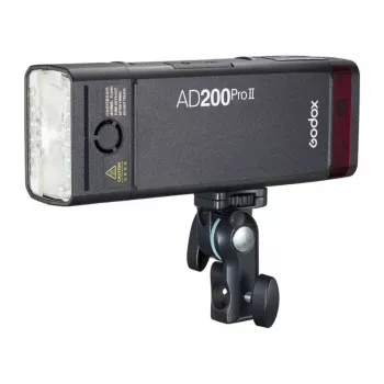 Godox AD200Pro II Pocket Flash Kit with Bare Bulb & Fresnel Head, 200Ws, TTL/HSS, 2.4GHz X System