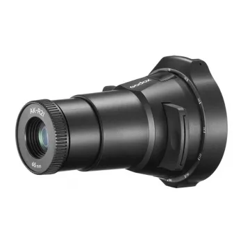 GODOX AK-R21 Projection Attachment for Round Head Flashes with 65mm Lens, 8 Gobos, Color Filters, Magnetic Mount