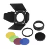 GODOX BD-10 AD300PRO Flash Head Barn Door Kit with 4 Color Gels, Magnetic Mount, Aluminum Alloy