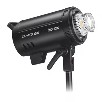 Godox DP400IIIV 400Ws Studio Flash with 30W LED Modeling Lamp, 2.4G Wireless X System, Bowens Mount, 5600K
