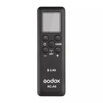 Godox RC-A6 Wireless Remote Control for LED Video Lights – 2.4GHz, 16 Channels, 6 Groups, LCD Display