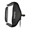 Godox SFGV8080 80x80cm Silver Grid Softbox with Bowens Mount, 40° Grid, Inner & Outer Diffusers, Quick-Setup