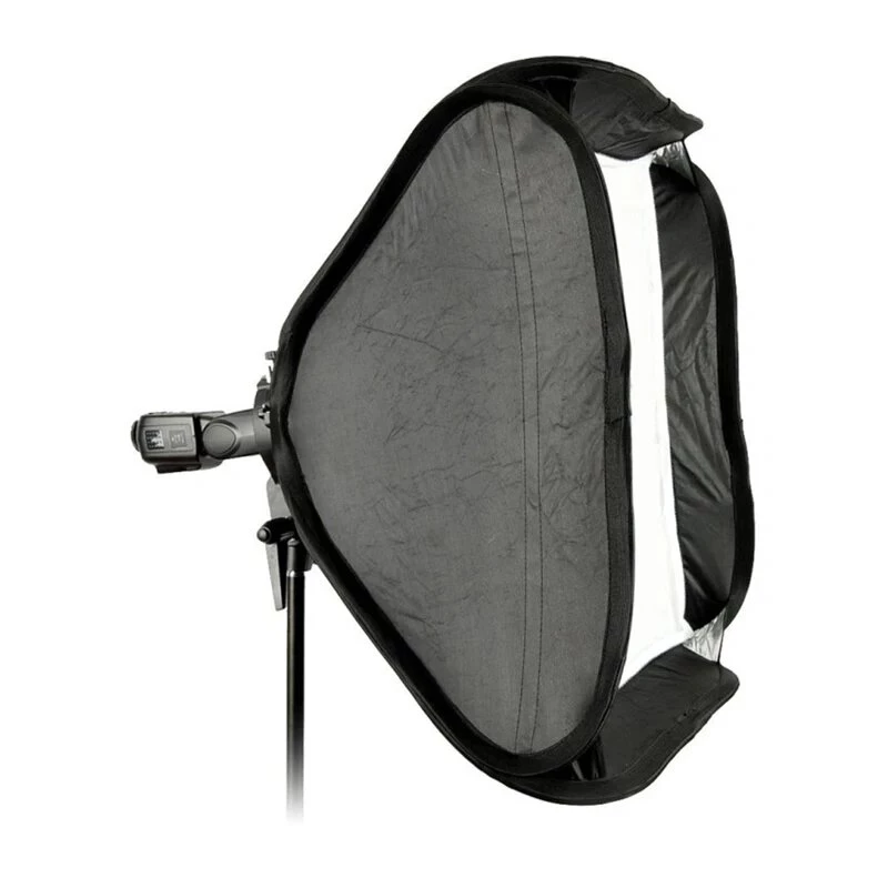 Godox SFUV5050 Collapsible Square Softbox 50x50cm with S-Type Mount, Silver Interior, Removable Diffusers, and Carry Bag