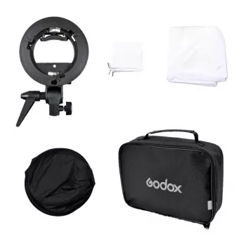 Godox SFUV6060 S-Type Speedlite Bracket with 60x60cm Softbox and Carry Bag Kit