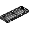 Goobay BH AA 10xL Passive Battery Holder for 10 AA Batteries, Series Connection, 15V Output, Black 11986