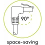 Goobay CAT 6A S/FTP Patch Cable, 1x 90° Angled, White, 10 m, LSZH, Copper 51568
