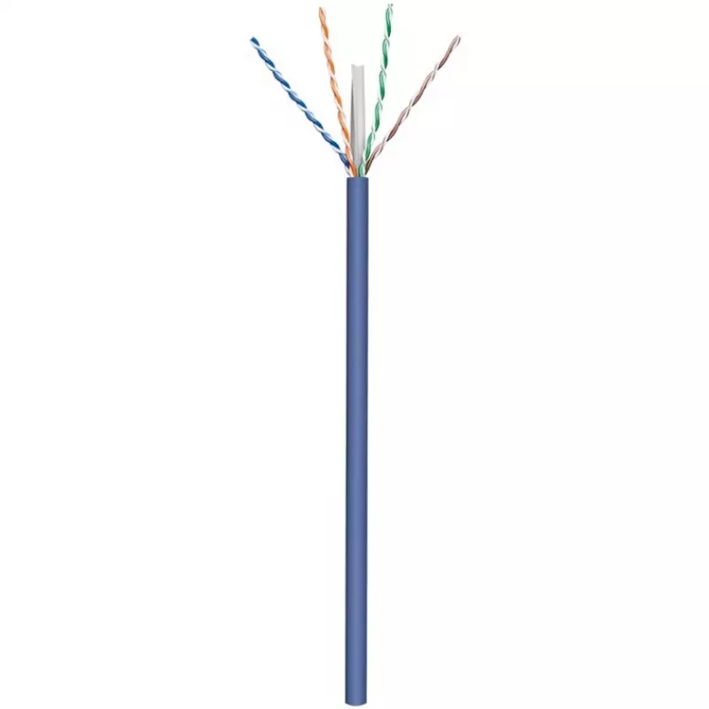 Goobay CAT 6a U/UTP Network Cable 50 m Blue - Solid Copper, AWG 23/1, LSZH
