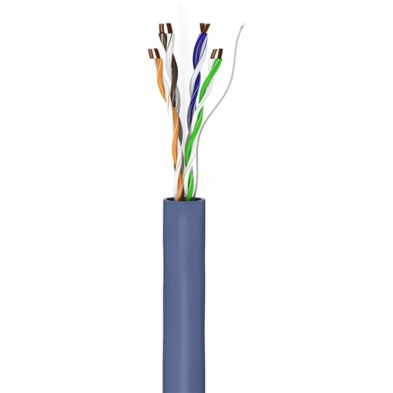 Goobay CAT 6a U/UTP Network Cable 50 m Blue - Solid Copper, AWG 23/1, LSZH