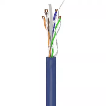 Goobay CAT 6a U/UTP Network Cable 50 m Blue - Solid Copper, AWG 23/1, LSZH