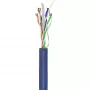 Goobay CAT 6a U/UTP Network Cable 50 m Blue - Solid Copper, AWG 23/1, LSZH