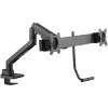 GOOBAY Dual Monitor Desk Mount Office (Black)