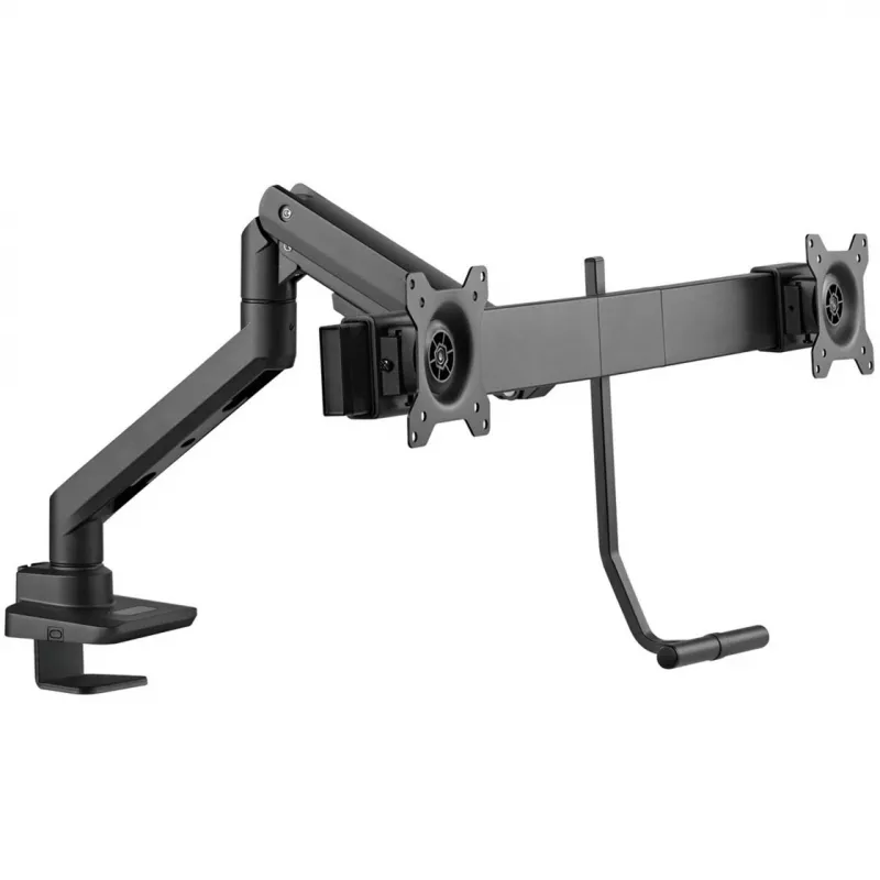 GOOBAY Dual Monitor Desk Mount Office (Black)
