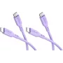 Goobay Set 2x USB-C Silicone Cable, 1.5 m, Purple (81249)