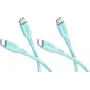 Goobay Set 2x USB-C Silicone Cable, 1.5 m, Turquoise (81248)