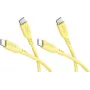 Goobay Set 2x USB-C Silicone Cable, 1.5 m, Yellow (81243)