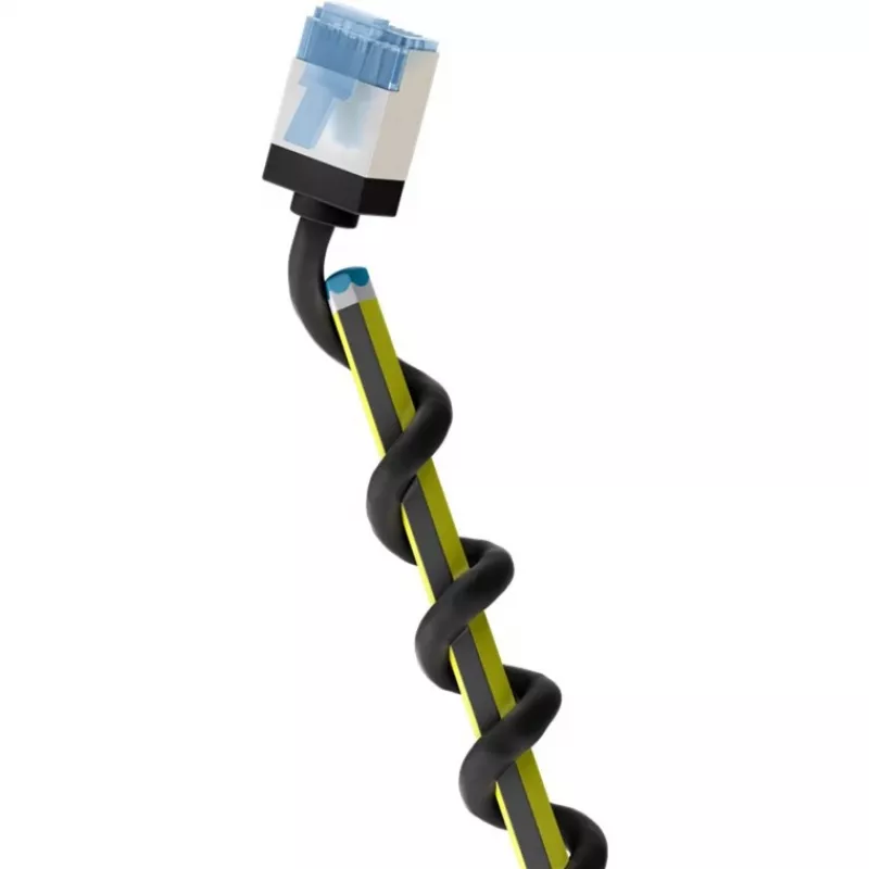 GOOBAY Ultra-flexible Cat.6a Slim Patch Cable, U/FTP (Black, 2m, Extra-short Connectors) 74319