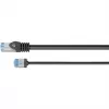 GOOBAY Ultra-flexible Cat.6a Slim Patch Cable, U/FTP (Black, 2m, Extra-short Connectors) 74319